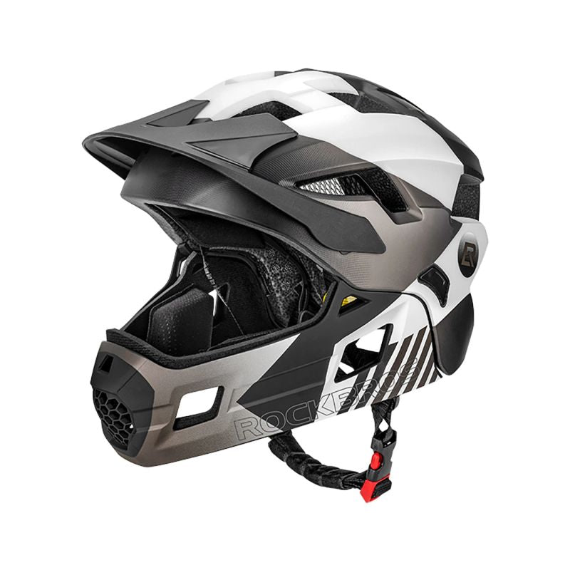 Rockbros TS-61 10110061005 Children's Bike Helmet with Detachable Chin Size S (48-54) - Gray szary \ s védőfelszerelés
