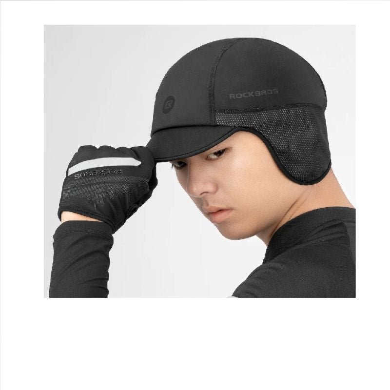 Rockbros Winter Helmet Cap fekete kötött sapka