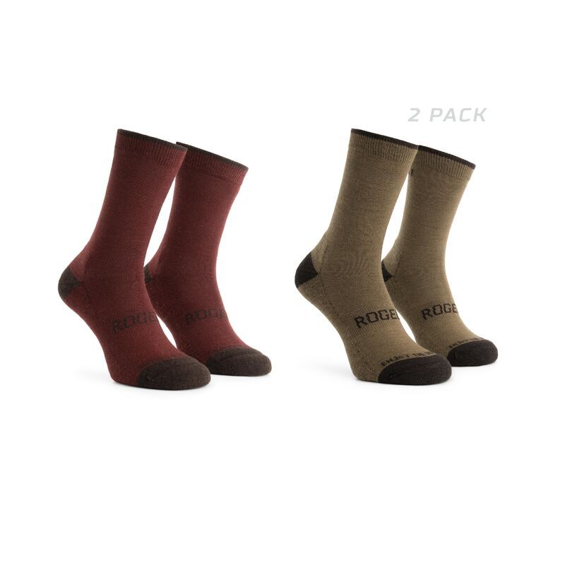 Rogelli WOOL socks 2-pack burgundy/ barna kerékpáros ruha
