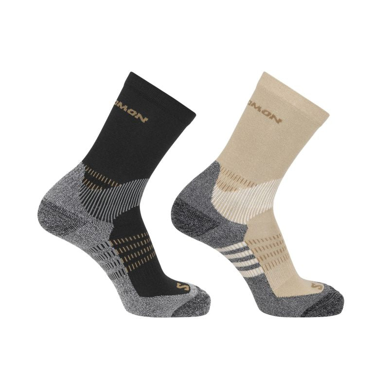 Salomon X Ultra Access Crew 2-Pack R+L Bleached Sand-Black 42 / 44 LC2256800