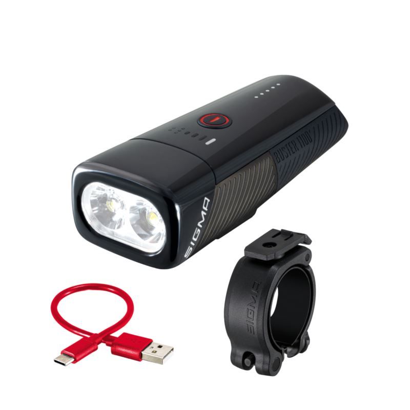 Sigma BUSTER 1100 FL front light fekete kerékpáros computer