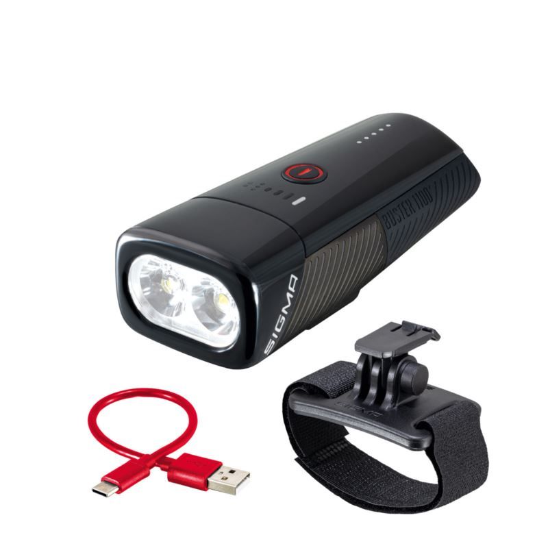 Sigma BUSTER 1100 HL front light fekete kerékpáros computer