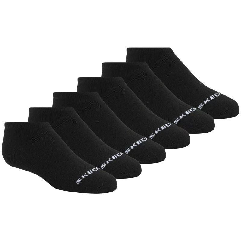 Skechers 6pk Core Lowcut Lg Black Zokni S118209-BLK