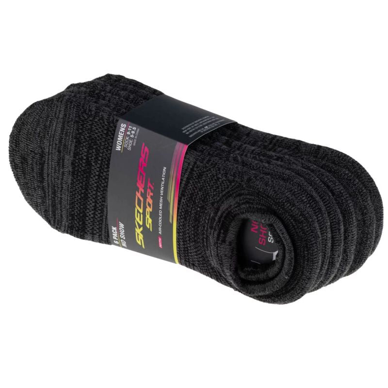 Skechers 6pk Womens 1/2 Terry Socks Gray S113157-GRY