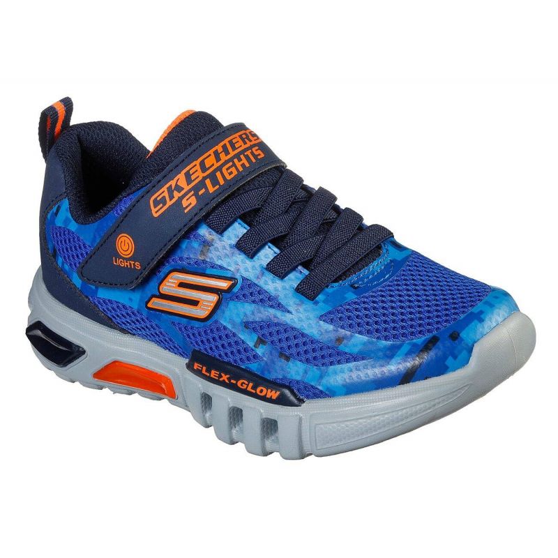 Skechers FLEX-GLOW TAREN S-Lights JR 400018L-NVOR Cipő - Sportmania.hu