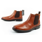 Skechers men's Chelsea boots Miller-Boris elegant leather brown barna férfi utcai cipő 205072COG