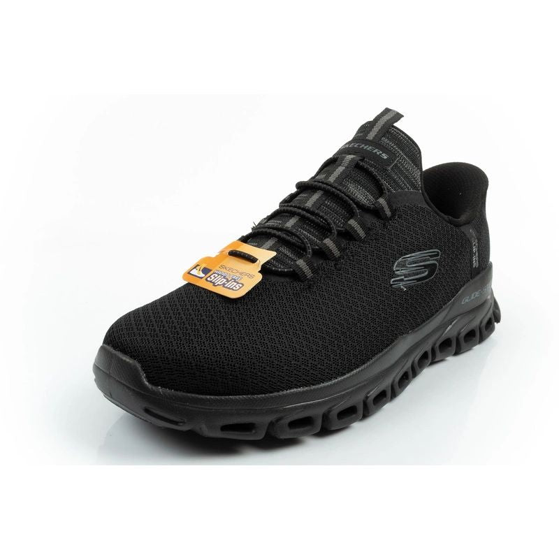 Skechers men's sneakers Glide-Step comfortable lightweight Slip-Ins black fekete férfi utcai cipő 233010BBK