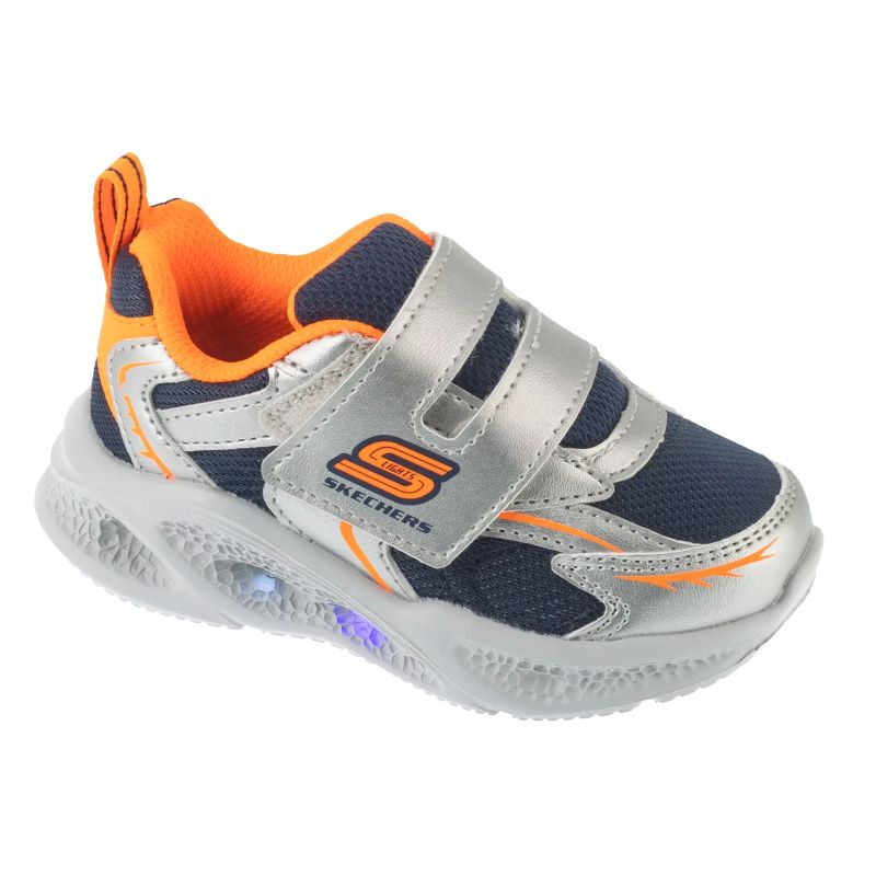 Skechers Meteor-Lights - Glow Spike Silver gyerek 401498N-SLOR