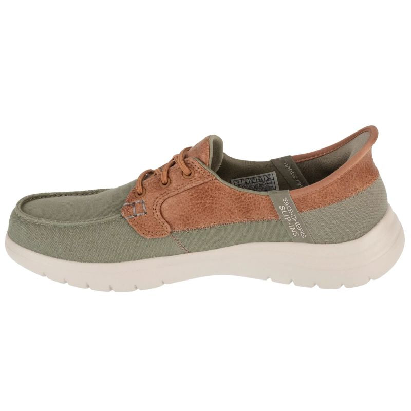 Skechers On-The-Go Flex Palmilla Slip-Ins Férfi Utcai Cipő Zöld 136536-OLV