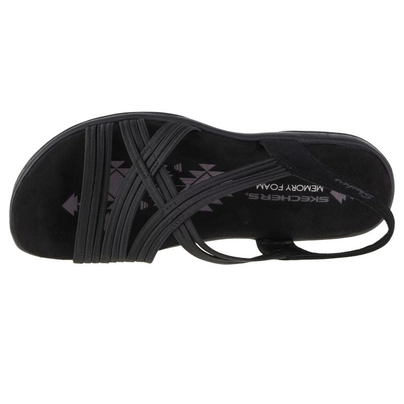 Skechers Reggae Slim Simply Stretch Sandals Black Szandál 163023-BLK