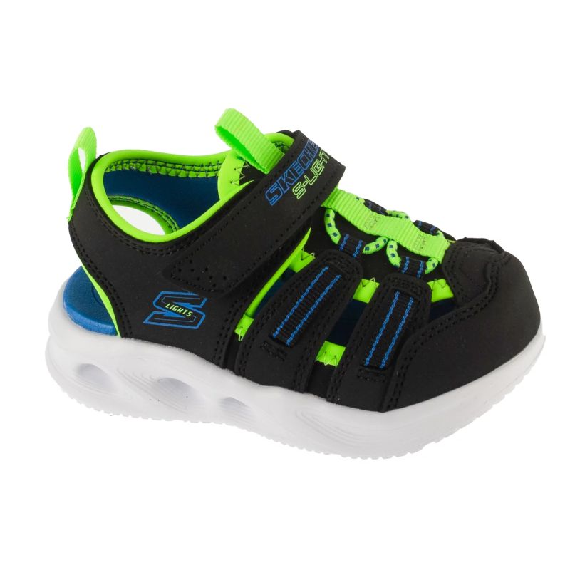 Skechers S-Lights: Sola Glow Sandal - Hyper-Coast Black gyerek Szandál 407033N-BKLM