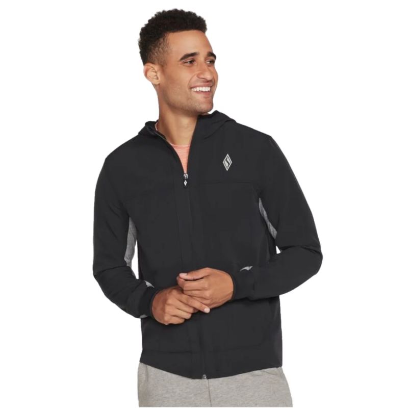 Skechers Skechweave Premium Hooded Black Dzseki M1JA123-BLK