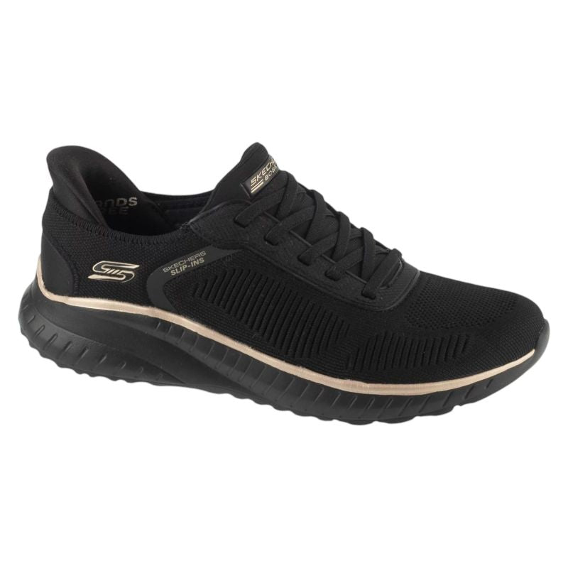 Skechers Slip-Ins: BOBS Sport Squad Chaos – Current Muse Black, utcai cipő, fekete