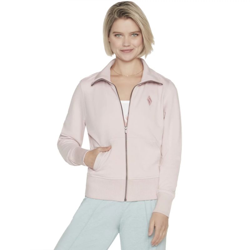 Skechers The Hoodless Diamond Jacket Pink Kapucnis pulóver W3JA262-LPK