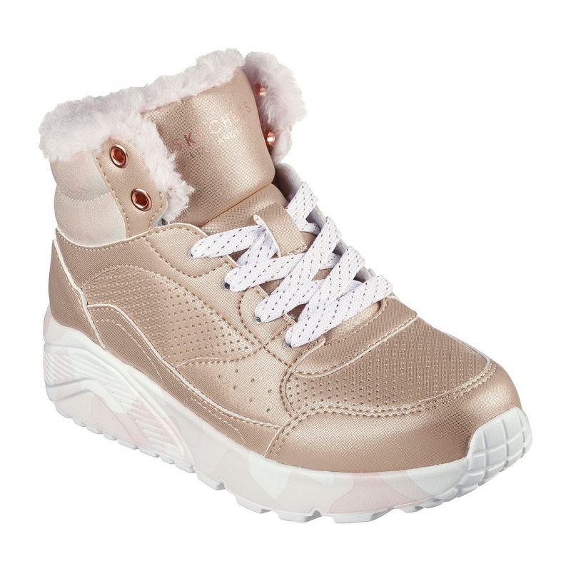 Skechers UNO LITE CAMO DAZZLE JR 310485L-GDPK Cipő - Sportmania.hu