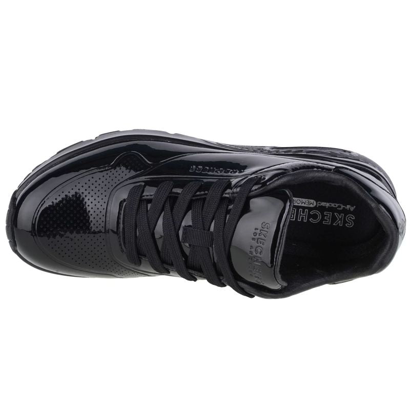 Skechers Uno-Shiny One Női Utcai Cipő - Fekete 177142-BBK