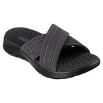Skechers Women's Flip-Flops GO WALK FLEX SANDAL IMPRESSED 141420 BKGY női szandál