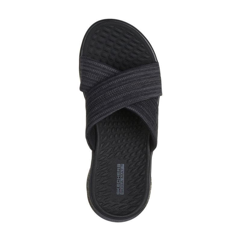 Skechers Women's Flip-Flops GO WALK FLEX SANDAL IMPRESSED 141420 BKGY női szandál