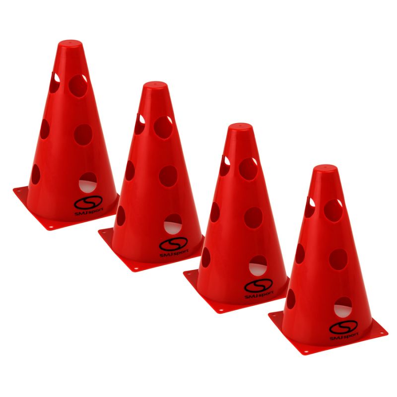 SMJ Set of 4 training cones - 23 cm / piros készlet PT4-12WH-R