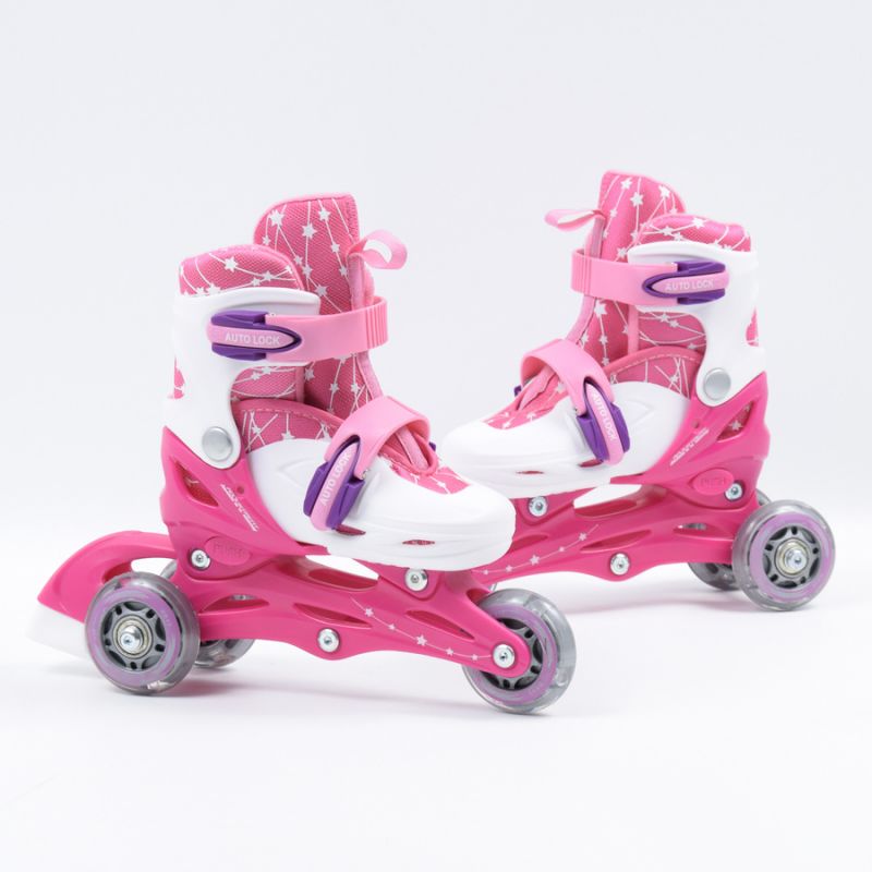 Smj Sport Combo LED Set: 2in1 Roller Skates rózsaszín görkorcsolya HS-TNK-000009549