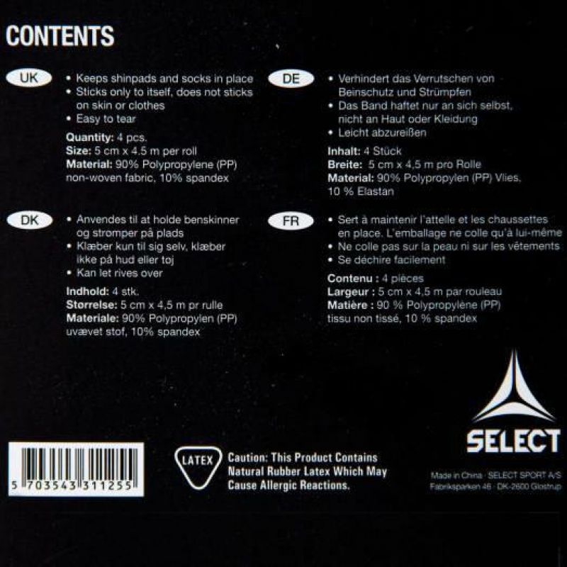 Spalding Tape for gaiter Select 4/pack 5 cm x 4.5 zokni szalag