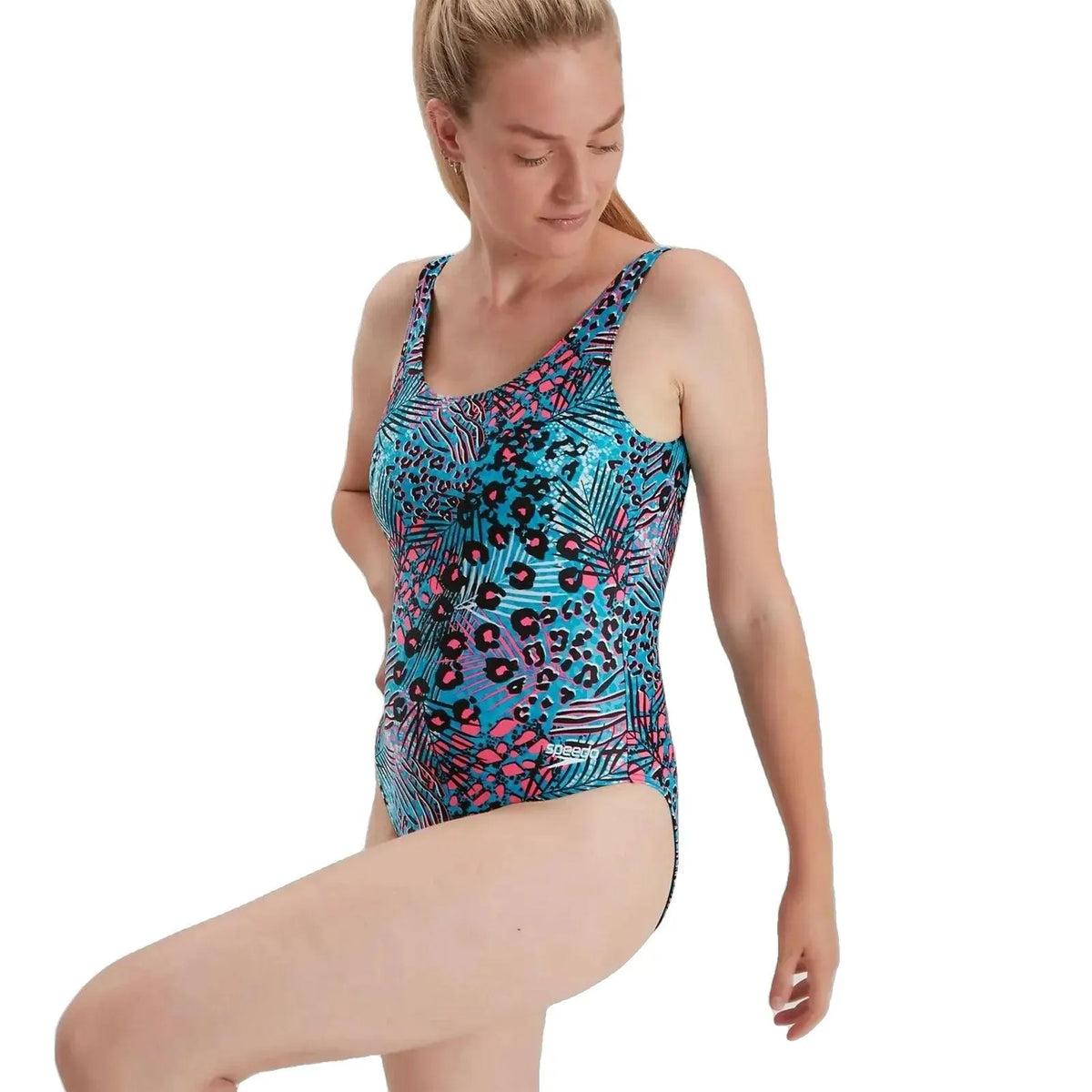 Speedo Allover Deep U-Back (UK) női Fürdőruha
