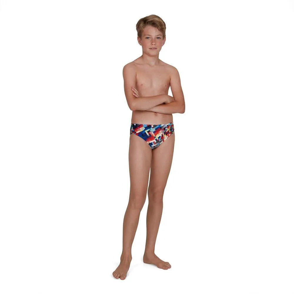 Speedo GlitchCode Digital ALV 6.5cm Brief(UK) gyerek Fürdőruha