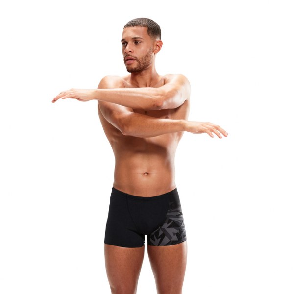 Speedo HYPERBOOM PNL ASHT AM BLACK/GREY (UK) férfi Fürdőruha