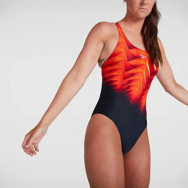 Speedo Placement Digital Powerback(UK) Úszódressz női