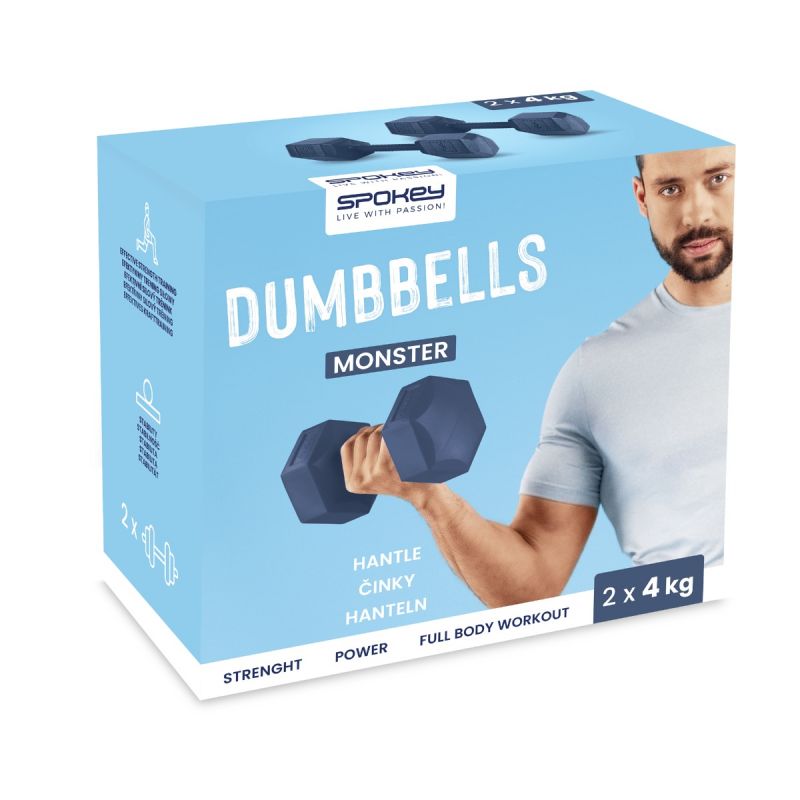 Spokey Monster dumbbells 2x 4 kg edzőfelszerelés SPK-944045