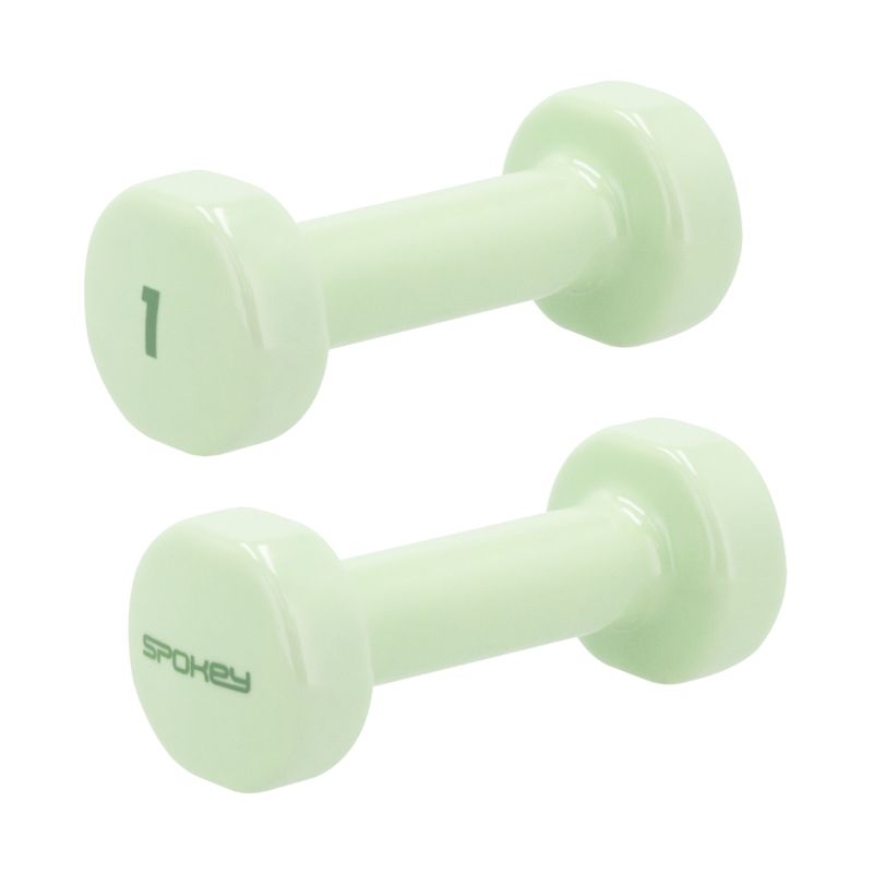 Spokey Shape dumbbells 2x1 kg zöld edzőfelszerelés