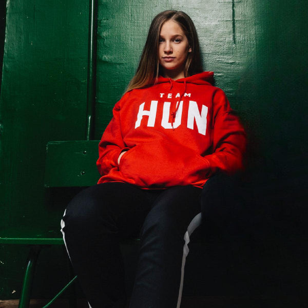 TEAM HUNGARY piros kapucnis pulóver - Sportmania.hu