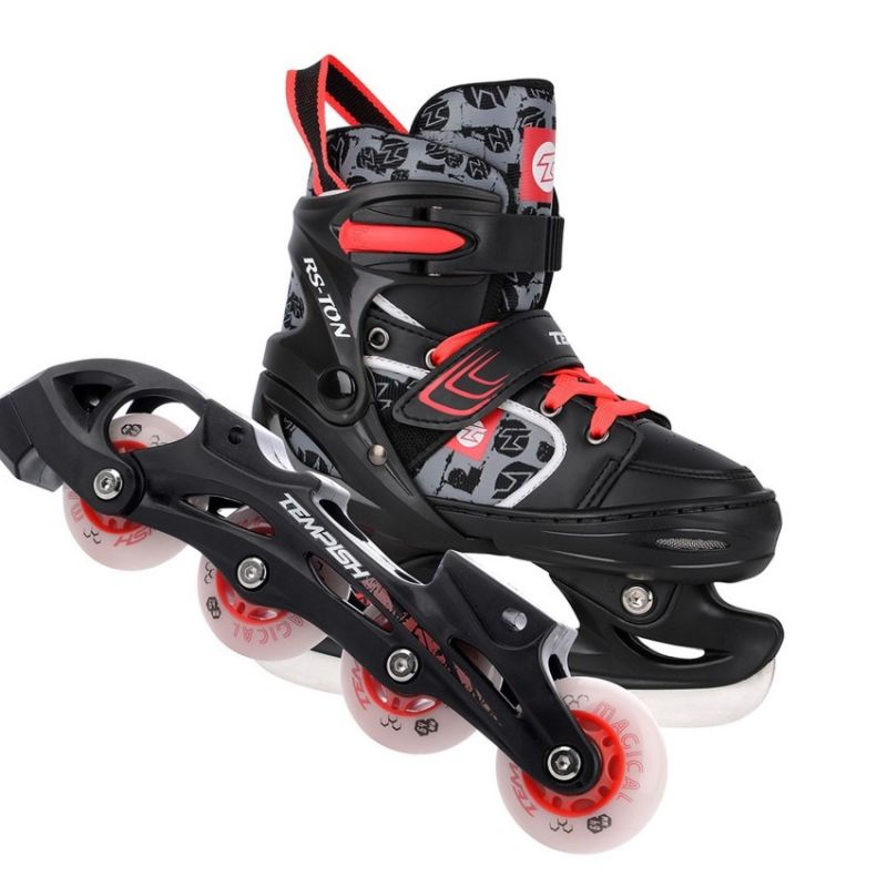 Tempish RS Ton Duo Led Jr gyerek Adjustable Skates fekete cipő