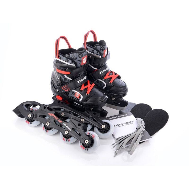Tempish RS Ton Duo Led Jr gyerek Adjustable Skates fekete cipő