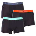 Tommy Hilfiger 3-Pack Men's Boxer Briefs Navy Cotton kék férfi alsónemű