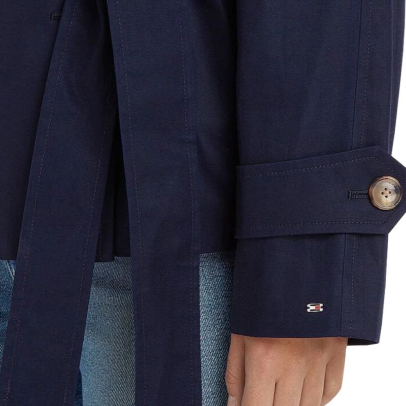 Tommy Hilfiger Cotton Trench Coat W WW0WW38430 Kabát