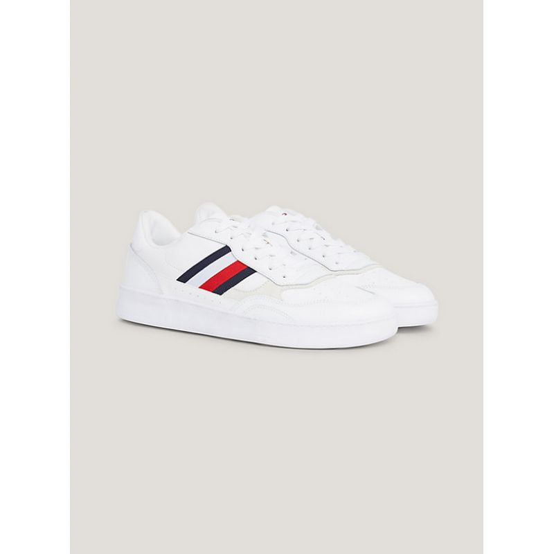 Tommy Hilfiger Court Cupsole Retro Lth Stripes M FM0FM04828YBS shoes Cipő