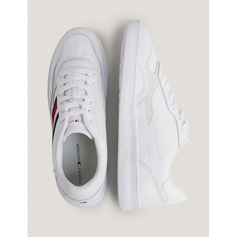 Tommy Hilfiger Court Cupsole Retro Lth Stripes M FM0FM04828YBS shoes Cipő