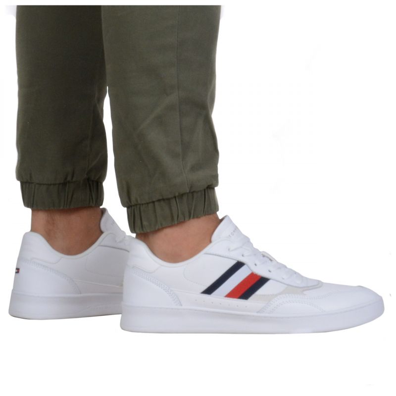 Tommy Hilfiger Court Cupsole Retro Lth Stripes M FM0FM04828YBS shoes Cipő