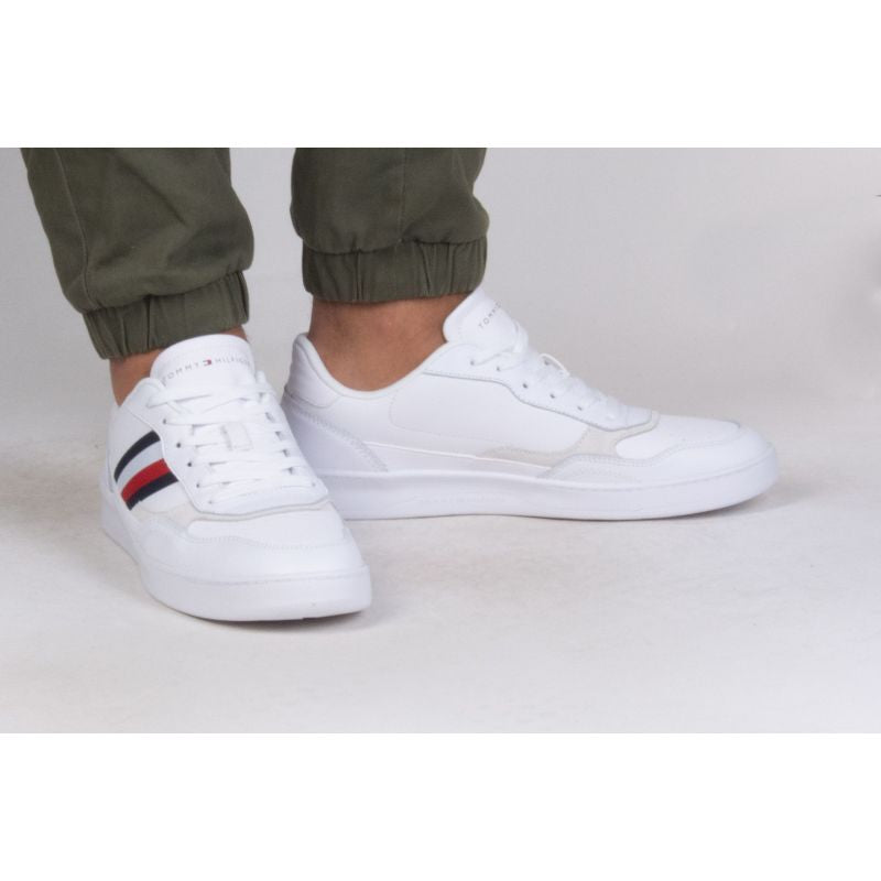 Tommy Hilfiger Court Cupsole Retro Lth Stripes M FM0FM04828YBS shoes Cipő
