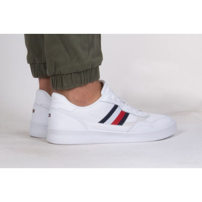 Tommy Hilfiger Court Cupsole Retro Lth Stripes M FM0FM04828YBS shoes Cipő