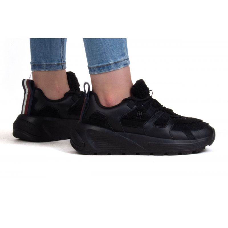 Tommy Hilfiger Fur Fashion Runner W shoes FW0FW07307BDS Cipő