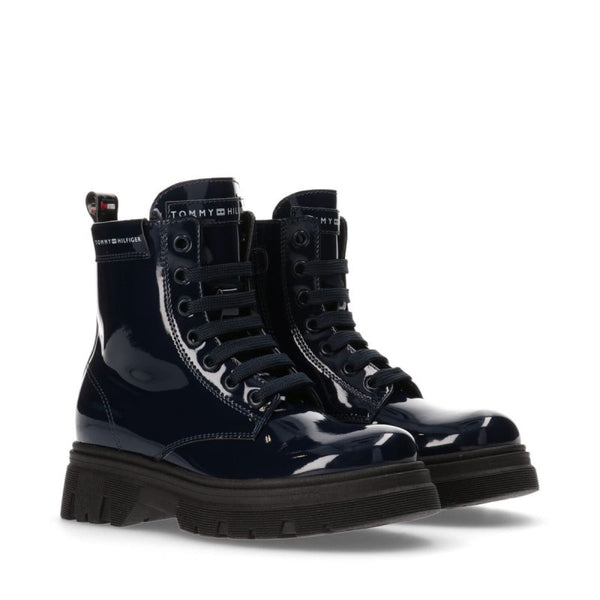Tommy Hilfiger Lace Up Bootie Blue W T4A5-33040-0775800-800 Cipő