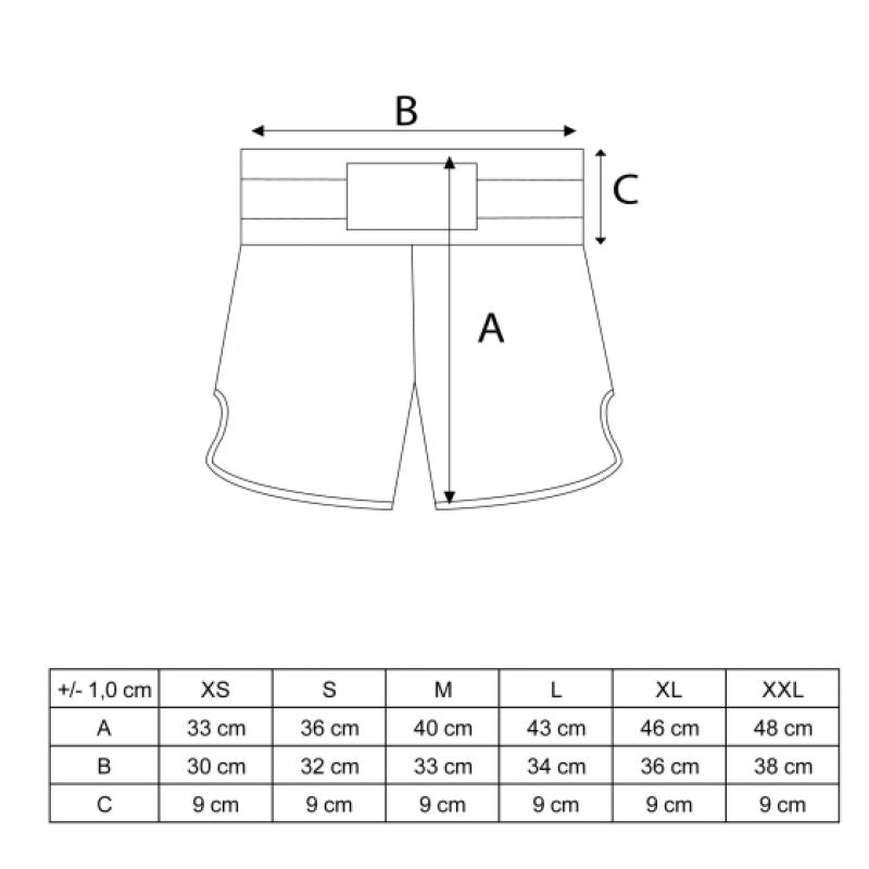 TOP TEN KicksOff Kickboxing Shorts (WAKO APPROVED) czerwony+m rövidnadrág