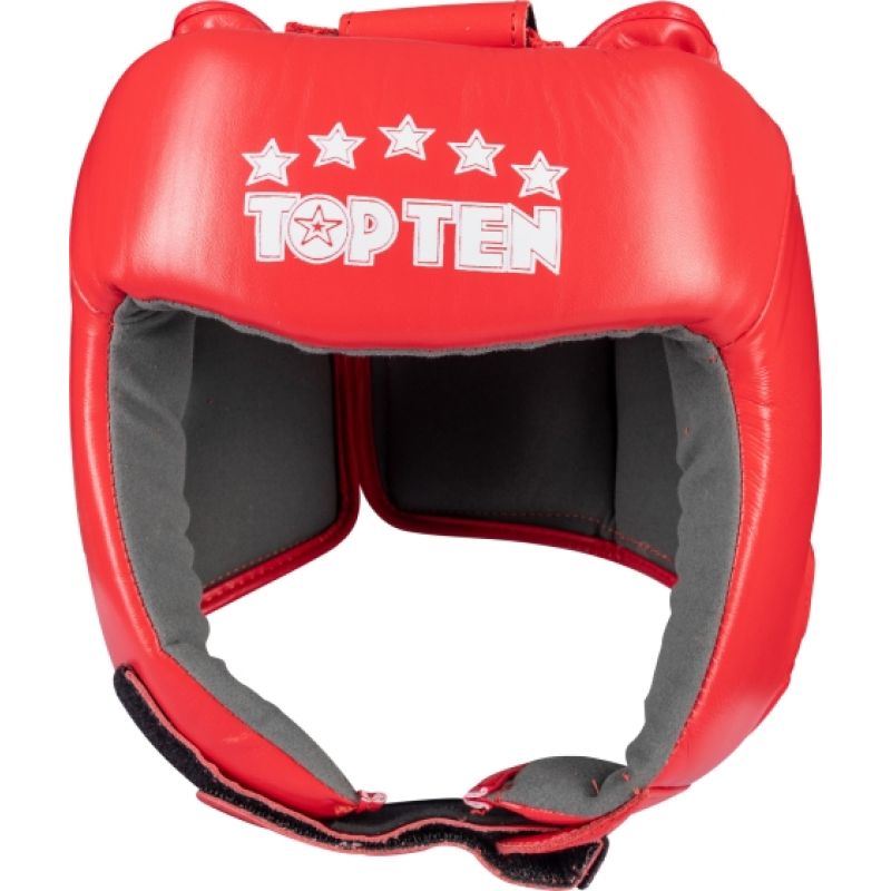 TOP TEN KTT-COMPETITION tournament boxing helmet (WORLD BOXING APPROVED) czerwony+l védőfelszerelés