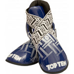 TOP TEN OSTT-PU "SUPERLIGHT PRISM" Foot Protectors (WAKO APPROVED) czerwony+m védőfelszerelés