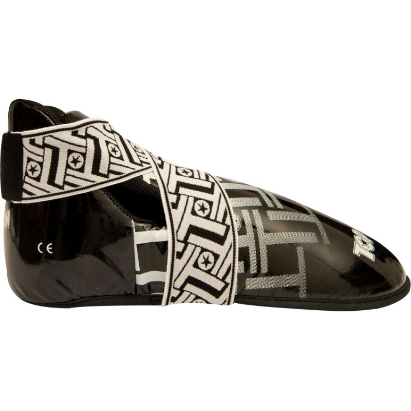 TOP TEN OSTT-PU "SUPERLIGHT PRISM" Foot Protectors (WAKO APPROVED) czerwony+m védőfelszerelés