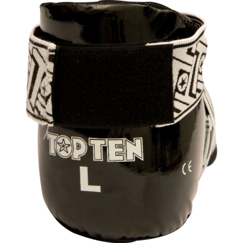 TOP TEN OSTT-PU "SUPERLIGHT PRISM" Foot Protectors (WAKO APPROVED) czerwony+m védőfelszerelés