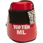 TOP TEN OSTT-PU "SUPERLIGHT PRISM" Foot Protectors (WAKO APPROVED) czerwony+m védőfelszerelés