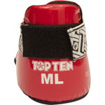 TOP TEN OSTT-PU "SUPERLIGHT PRISM" Foot Protectors (WAKO APPROVED) czerwony+m védőfelszerelés